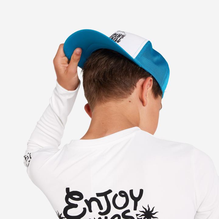 Image du produit Olaian Casquette trucker surf Junior - Catch thrill bleue et blanche (53, 55, 56, 54 C)