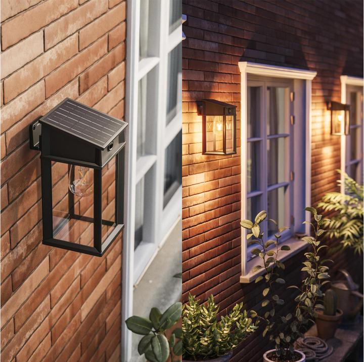Produktbild Philips Lighting Geri 929004632601 Solar-Aussenwandleuchte 3.2 W Warmweiss Schwa (470 lm, IP44)