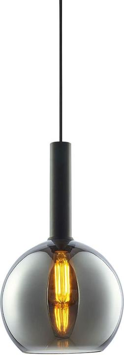 Immagine prodotto Isoled Lampada a sospensione, vetro rotondo nero, E27, 25cm, 50-300cm, senza baldacchino (E27)