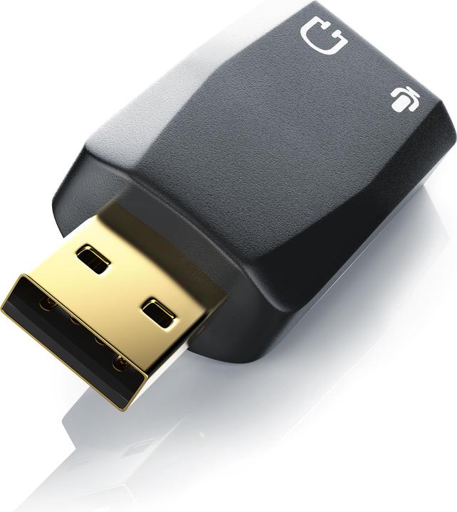 Image du produit CSL Carte son USB 5.1 canaux, Externe, 5.1 Virtual Surround, Connecteurs Line-Out & Microphone-In, noir (USB 2.0)