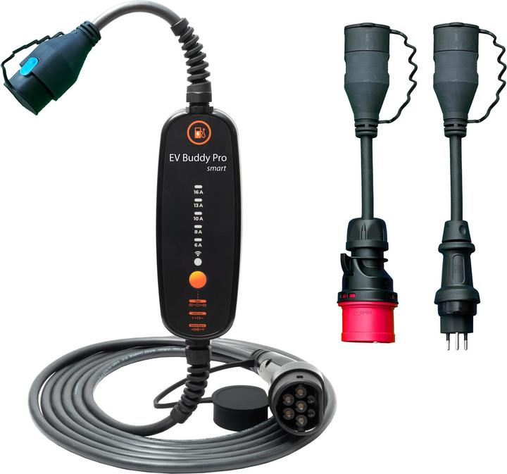 Image du produit Ev Buddy Pro Smart - 11kW Swiss Set Standard 10m (Type 2, 11 kW, 16 A, CEE16 rouge, Type 13)