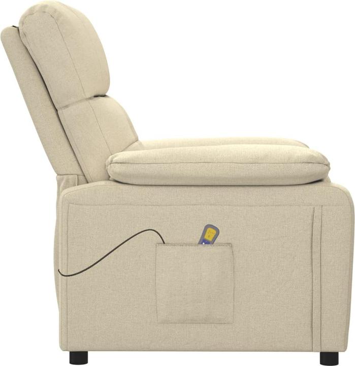 Produktbild VidaXL Massagesessel Fernsehsessel Relaxsessel Sessel Liegesessel Creme Stoff