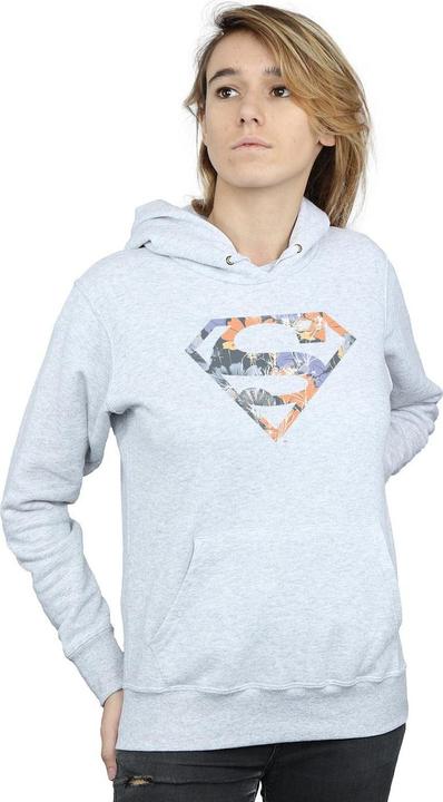 Immagine prodotto Superman Floral Logo 2 Felpa con Cappuccio Donna (L)