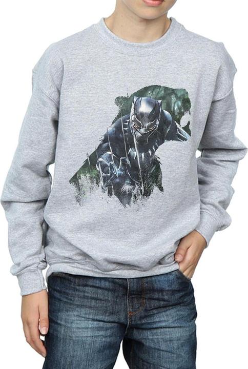 Actual product image Black Boys Wild Silhouette Cotton Sweatshirt (152, 158)