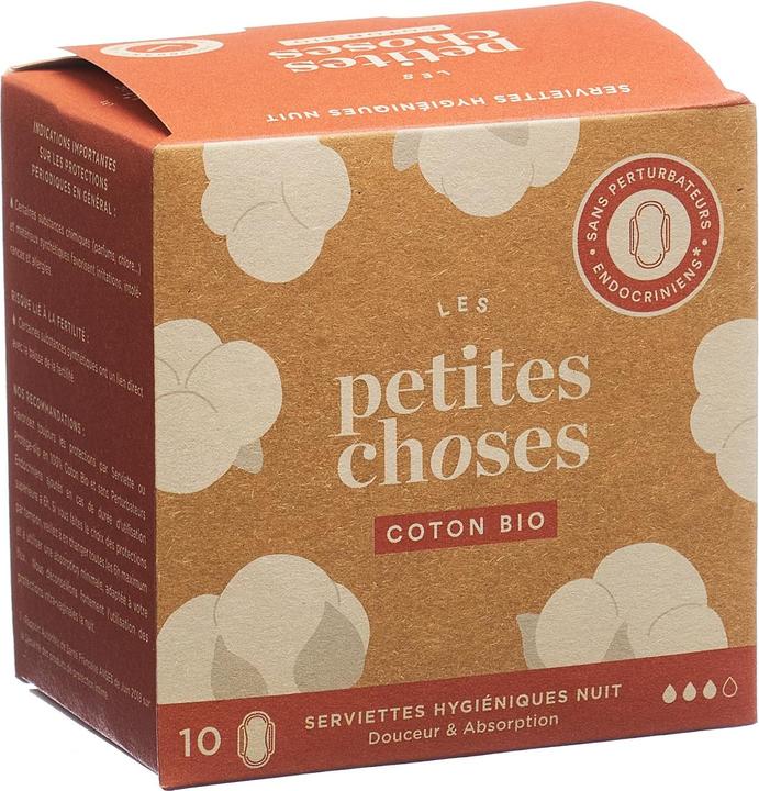 Produktbild Les Petites Choses Nacht Coton Bio (10 x, Damenbinden)