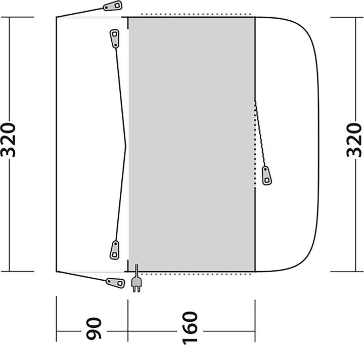 Produktbild Outwell Fresno (Vorzelt, 11.70 kg)
