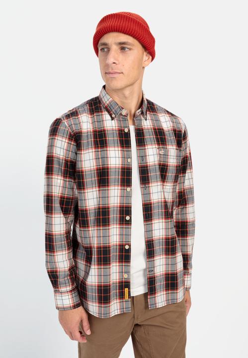 Image du produit Camel Active Chemise à manches longues à carreaux en pur coton (L)