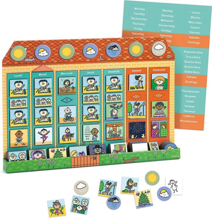 Actual product image Djeco Meine Woche (German, French, Italian, English)