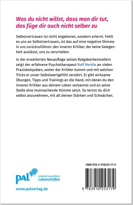 Nutritional values and ingredients So gewinnst du mehr Selbstvertrauen (German, Rolf Merkle, 2024)