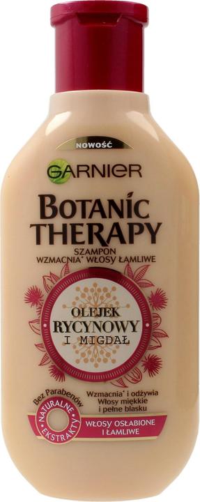 Garnier Botanic Therapy Shampoo Strengthens Brittle Hair Oil Castor And Almond 400Ml (400 ml, Flüssiges Shampoo)