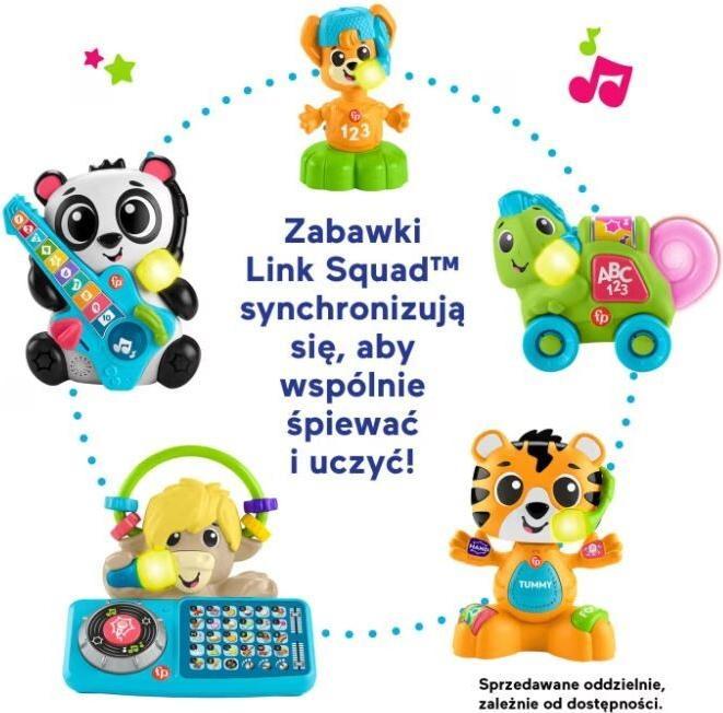 Mattel Fisher Price Link Squad Panda Liczenie i kształty