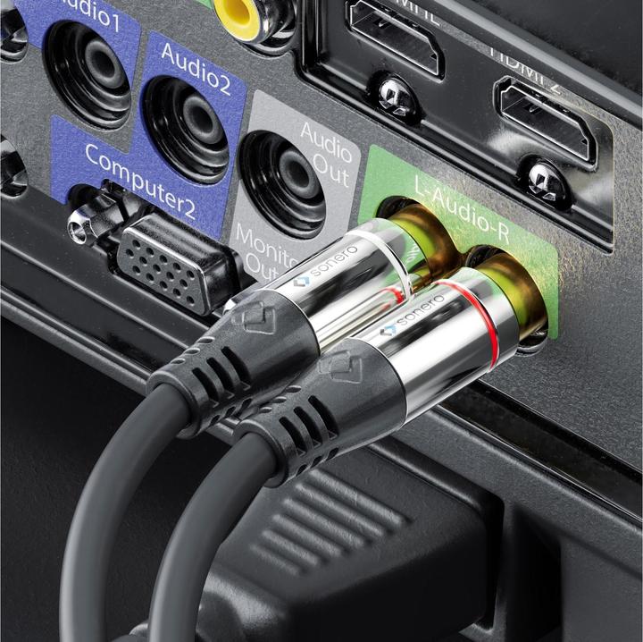 Actual product image Sonero Audio cable 3.5 mm jack - RCA 15 m (15 m, Cinch)