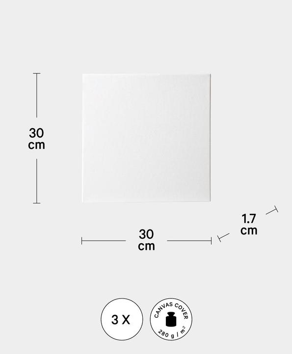 Produktbild I Am Creative Keilrahmen 3-Set BASIC (30 x 30 cm)
