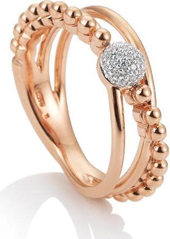 Actual product image Breuning RING - BRILL. 0,155 Ct. H/si (50, 750/18 K Gold)