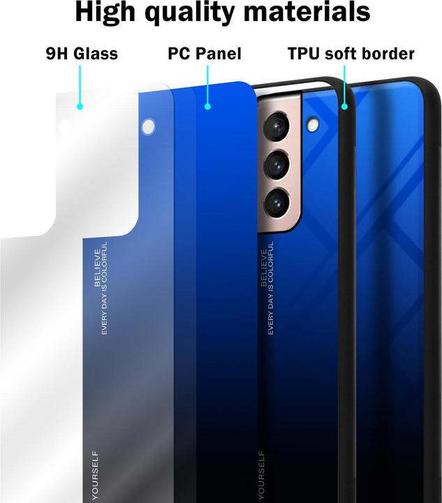 Image du produit Cadorabo Couverture en verre TPU 2 couleurs (Samsung Galaxy S21 5G)