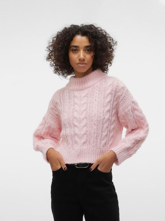 Actual product image Vero Moda VMDREAM LS HIGHNCK CROP PULLOVER GA EXC Knitted jumper (XL)