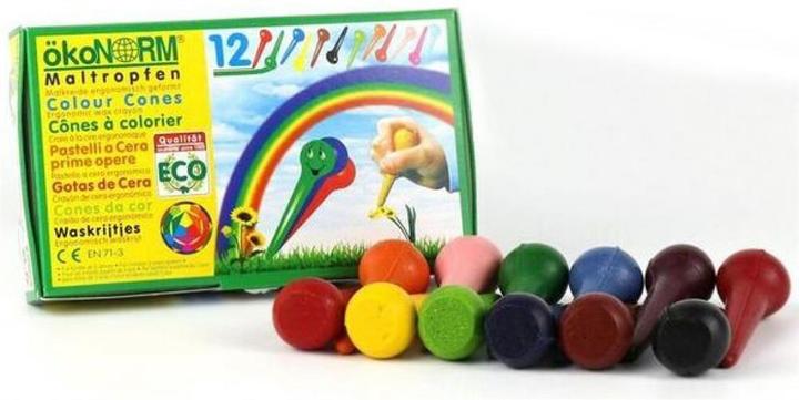 Produktbild ÖkoNorm Maltropfen (Orange, Gelb, Grün, Blau, Rosa, Schwarz, Rot, Braun, 12 x)