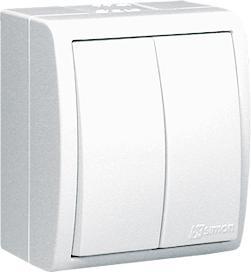 Image du produit Kontakt Simon AQUARIUS IP54 Interrupteur à bougie blanc avec rétro-éclairage