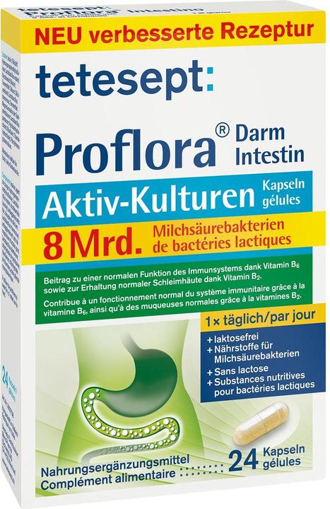 Produktbild Tetesept Proflora Darm Aktiv-Kulturen (24 Stück, Kapseln, 12.80 g)
