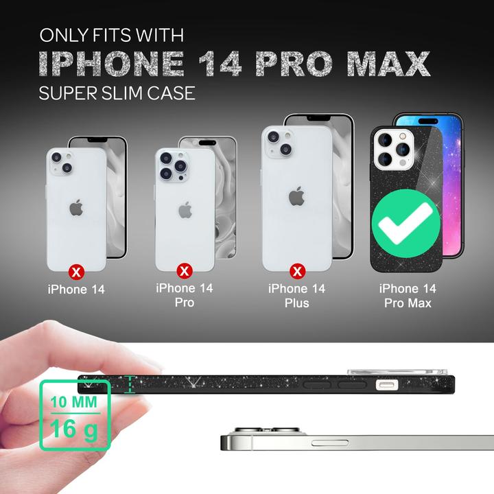 Actual product image Nalia Glitter cover (Apple iPhone 14 Pro Max)