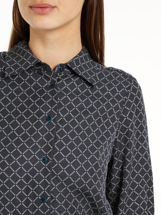Immagine prodotto Tommy Hilfiger Diamond Monotype Dames Jurk Viscose - Blauw - Maat 40 (40)
