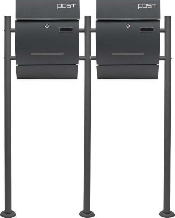 Actual product image Wiltec Mailbox Set Stand Letterbox V4 Single Postbox Letter Mail
