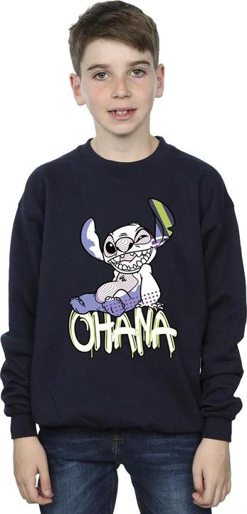 Actual product image Disney Boys Lilo And Stitch Ohana Graffiti Sweatshirt (152, 158)