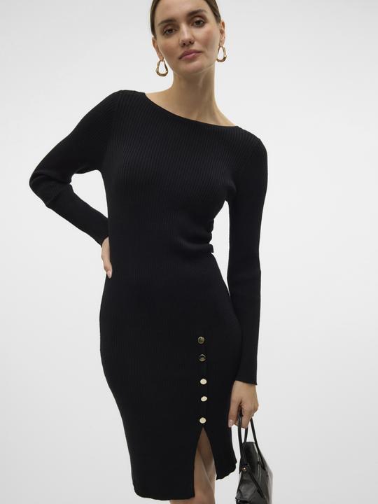 Image du produit Vero Moda VMABA BUTTON LS BOATNECK DRESS GA EXC Robe en maille (XL)