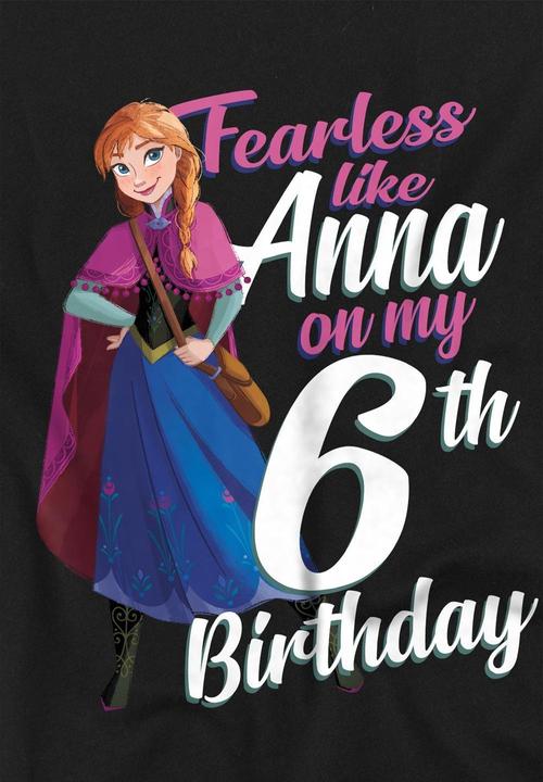 Immagine prodotto Disney Frozen Fearless Like Anna Maglietta 6° Compleanno Bambini (116)
