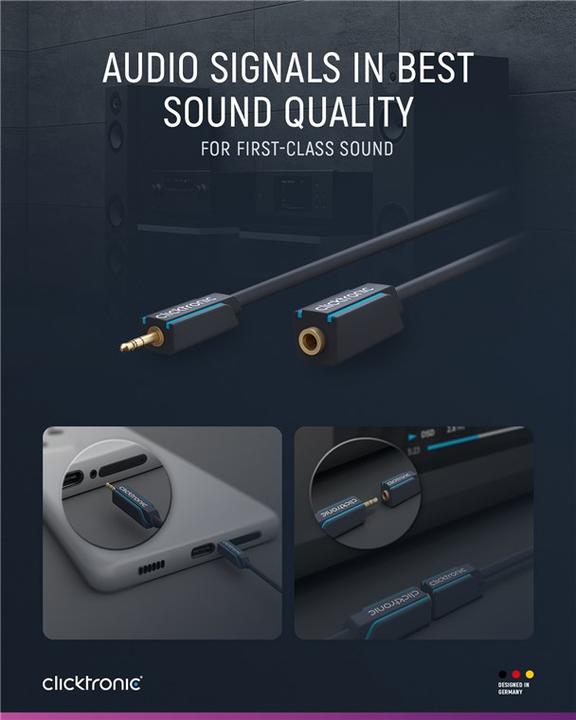 Actual product image clicktronic MP3 Audio Extension (5 m, 3.5mm jack (AUX))