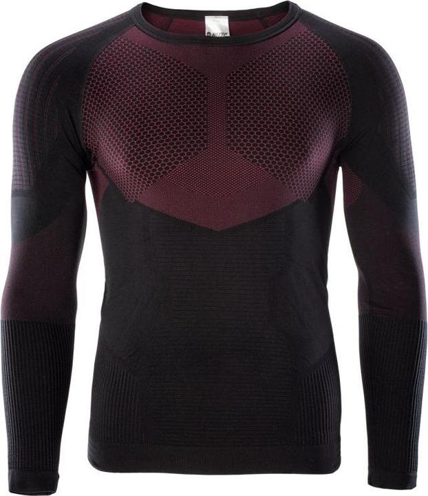 Hi-Tec Thermoaktive Unterwäsche Herren-Sweatshirt Hino Top Schwarz und Rot Grösse M (M/L)