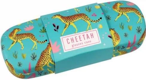 Rex London Glasses case and cleaning cloth cheetah