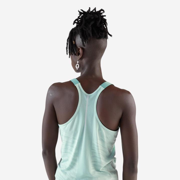 Produktbild Kiprun Run 500 women's running tank top with built-in bra - green (XL)