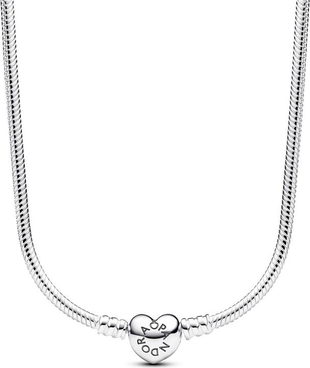 Produktbild Pandora Moments Schlangen Gliederarmband mit Herzverschluss (Sterling Silber 925, 45 cm)
