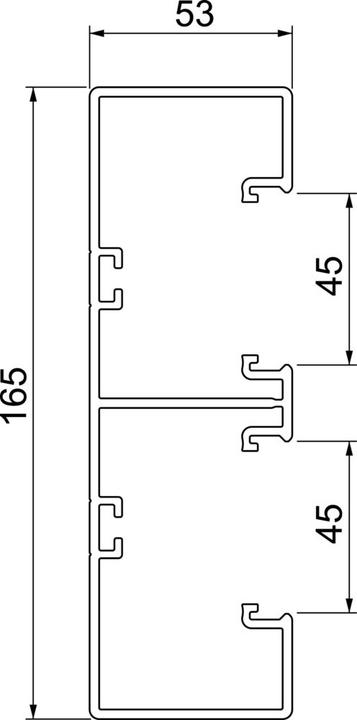 Image du produit OBO Bettermann OBO GK-53165RW Conduit d'appareillage Rapid 45-2 2 pièces blanc pur (200 cm)