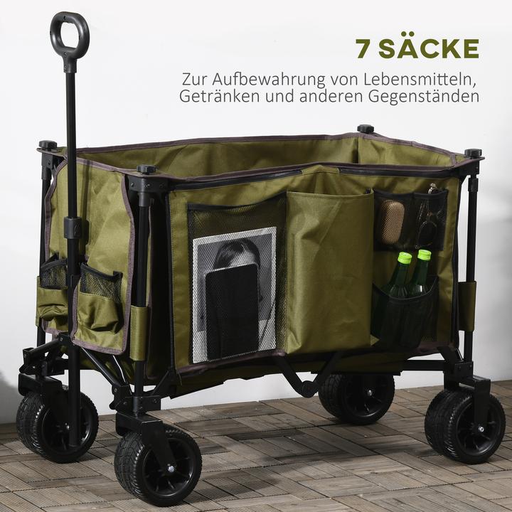 Produktbild Outsunny Bollerwagen mit Seitentasche (100 kg)