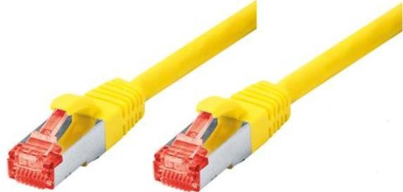Actual product image Tecline Patch cable S-STP (PIMF), Cat 6, yellow, 0.5 m patch cable with extra narrow bend protection (S/FTP, CAT5e, 10 m)