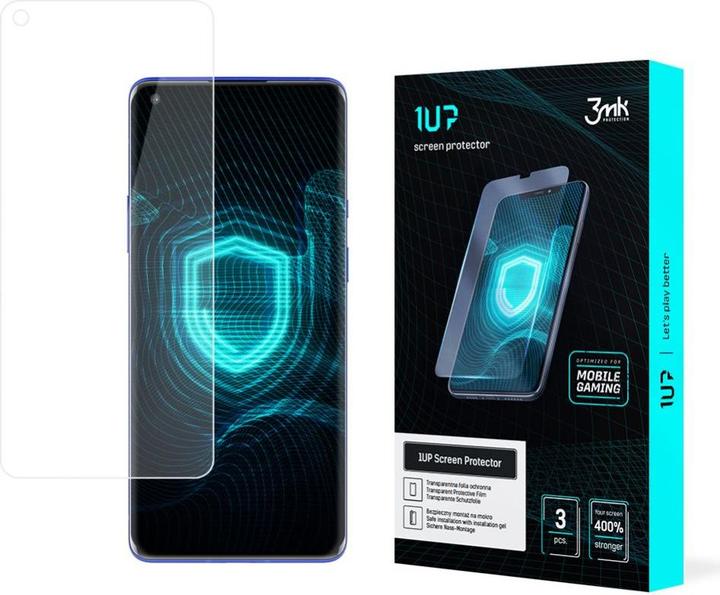 Actual product image 3MK Folia 1UP OnePlus 8 5G Gaming 3 vnt. (3 Piece, Oneplus 8)