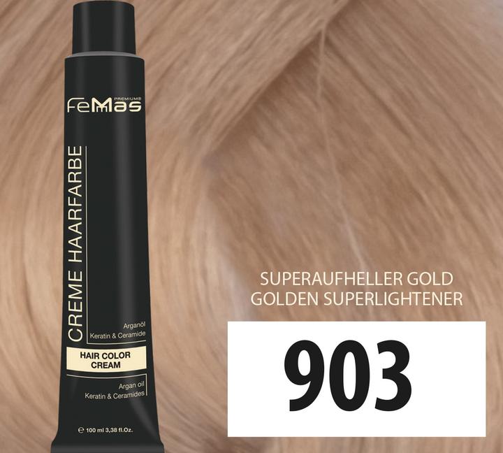 Produktbild FemMas 903) Haarfarbe Superaufheller Gold 100ml (Gold)