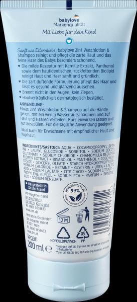 Produktbild dm babylove Waschlotion & Shampoo 2in1 sensitive
