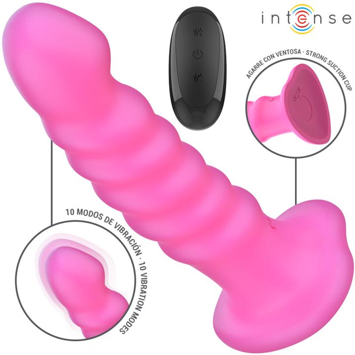 Immagine prodotto Intense Vibratore Cindy Taglia L Design A Spirale 10 Vibrazioni Rosa Telecomando