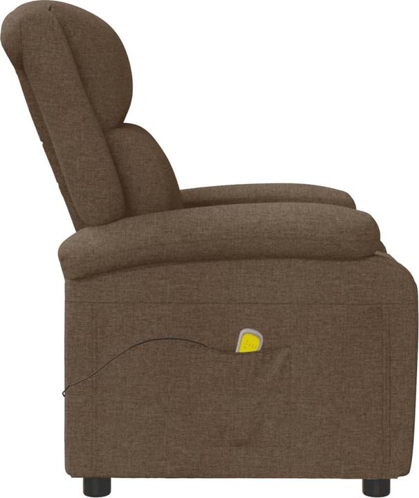 Actual product image VidaXL Massage armchair TV armchair Relax armchair Recliner armchair Brown fabric