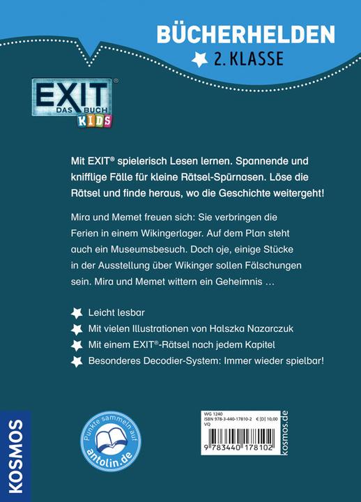 Produktbild Kosmos EXIT® - Das Buch Kids, Bücherhelden 2. Klasse, Gefährliche Ferien (Deutsch, Inka Brand, Markus Brand, Carola von Kessel, 2023)