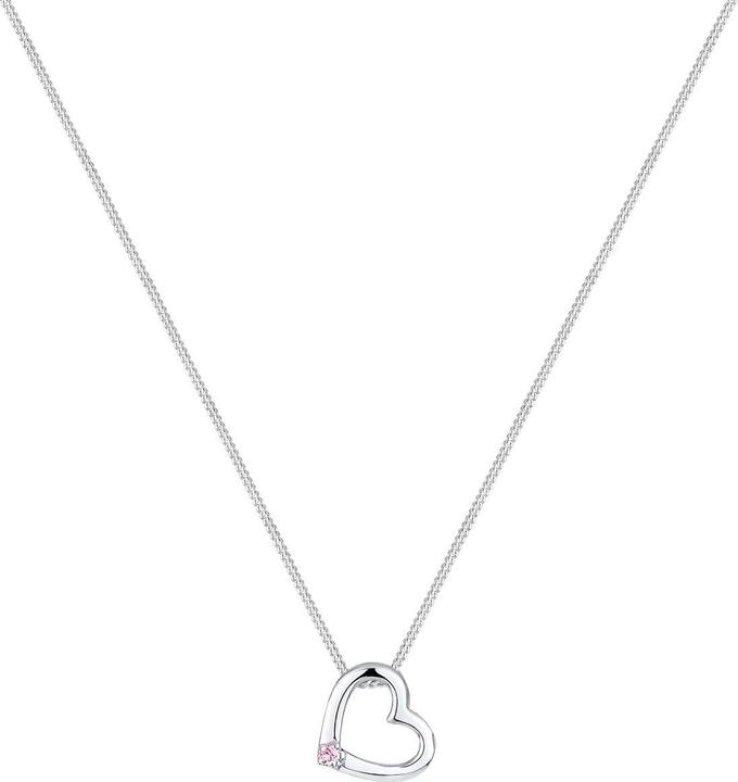 Actual product image Elli Heart (925 sterling silver, Glass crystal, 45 - 55 cm)