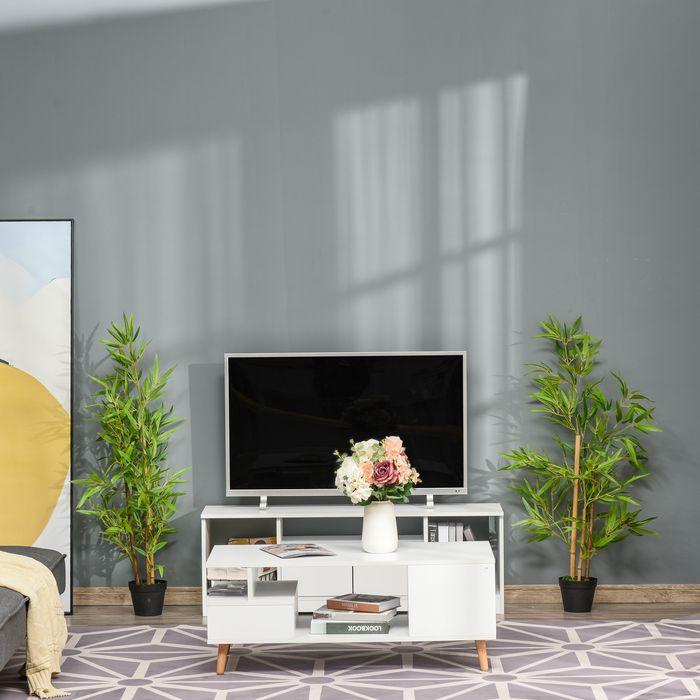 Actual product image Swisshandel24 Artificial Bamboo Artificial Plant Decoration Artificial Tree Decoration 120cm (120 cm)