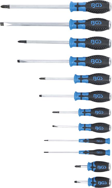 Image du produit BGS Jeu de tournevis carré femelle 6,3 mm (1/4") 12 pièces (Carré intérieur)
