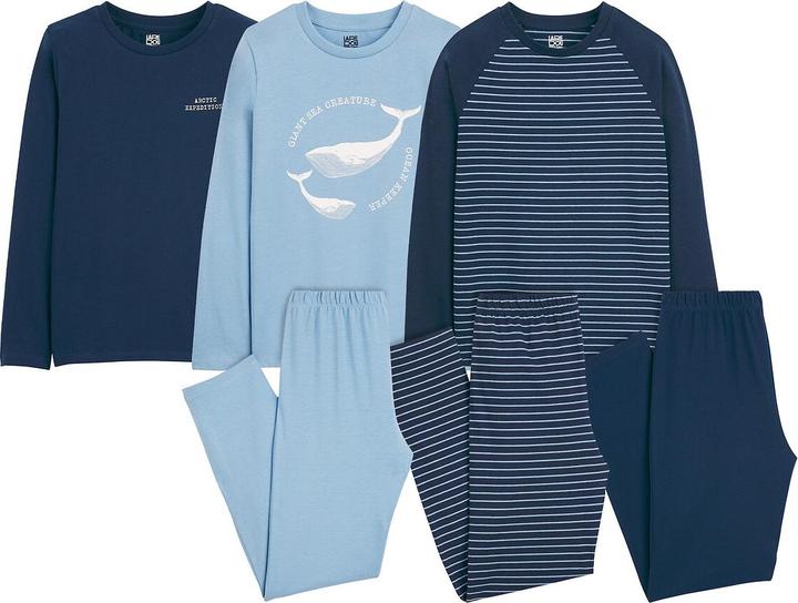 La Redoute Collections 3er-Pack Jersey-Pyjamas