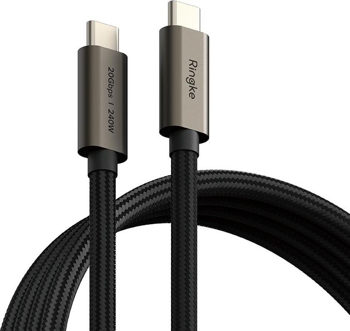 Produktbild Ringke USB-C 3.2 Gen. PD240W Cable 200cm - Black (2 m, USB 3.2 Gen 2)