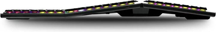 Actual product image Perixx PERIBOARD-835 BR DE, wireless RGB-illuminated ergonomic mechanical keyboard - flat bra (DE, Wireless)