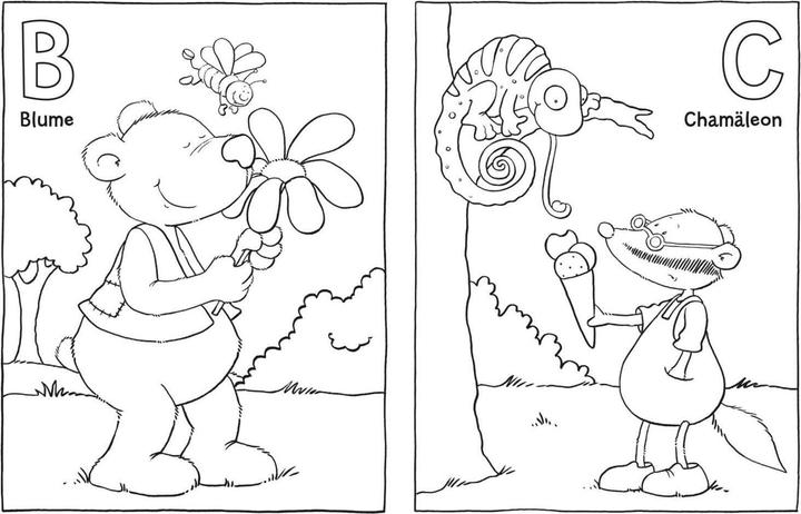 Actual product image The little raven sock: The funny ABC coloring book from the little raven sock